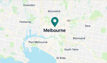 Illustrative map of Melbourne